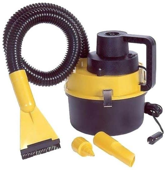 Get Drum Car Vacuum Cleaner - Yellow with best offers | Raneen.com