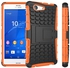 Tough Shockproof Heavy Duty Kick Stand Armor Case Cover for Sony Xperia Z3 Compact-Orange