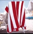White striped bathing towel