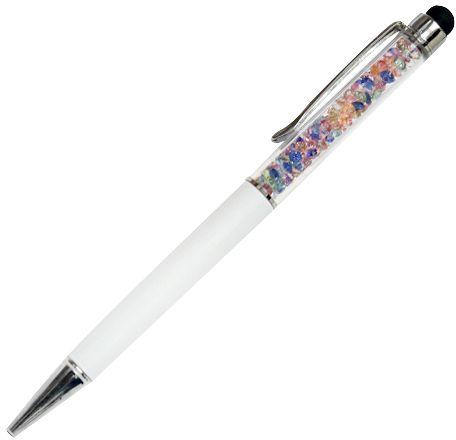 Margoun Stylus and ballpoint pen for tablets and mobiles WHITE RAINBOW