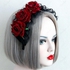 Gothic Lolita Rose Lace Hairband Masquerade Party Hair Accessories