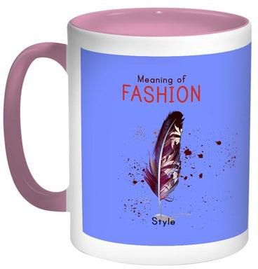 Meaning Of Fashion Printed Coffee Mug Blue/White/Pink