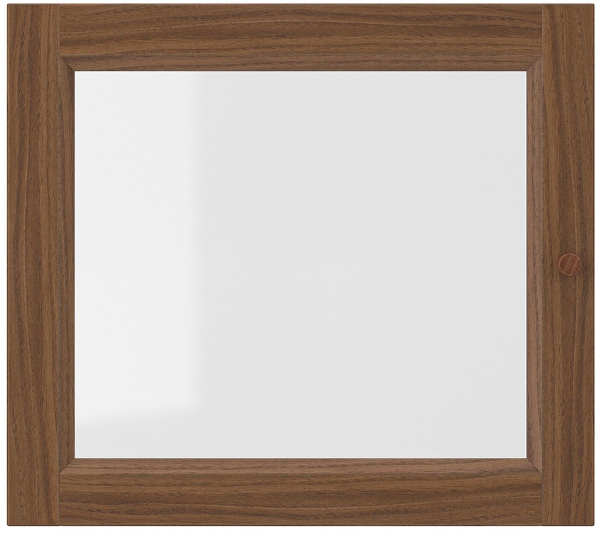 OXBERG Glass door - brown walnut effect 40x35 cm