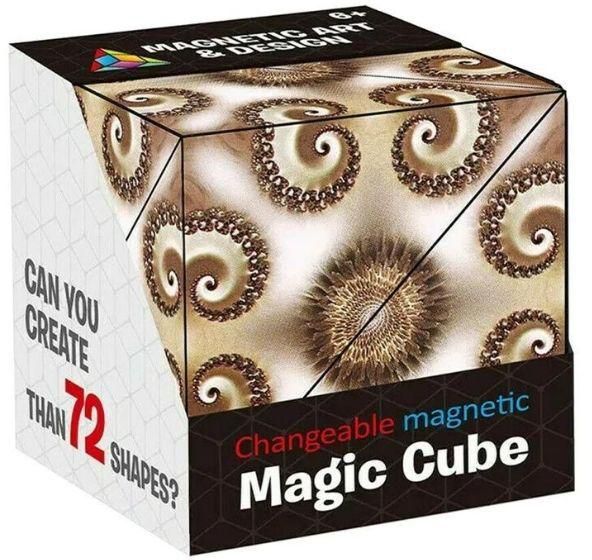 Shape Shifting Box, Fidget Cube with 36 Rare Earth Magnets - Extraordinary 3D Magic Cube &ndash; Cube Magnet Fidget Toy Transforms Into Over 70 Shapes, Design 1