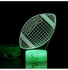 مصباح ليلي بإضاءة LED ثلاثي الأبعاد بتصميم كرة قدم مع جهاز تحكم عن بعد
