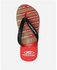 Quick Surf Striped Open Toe Slipper - Black & Red
