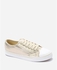 Shoe Room Textured Leather Sneakers - Gold