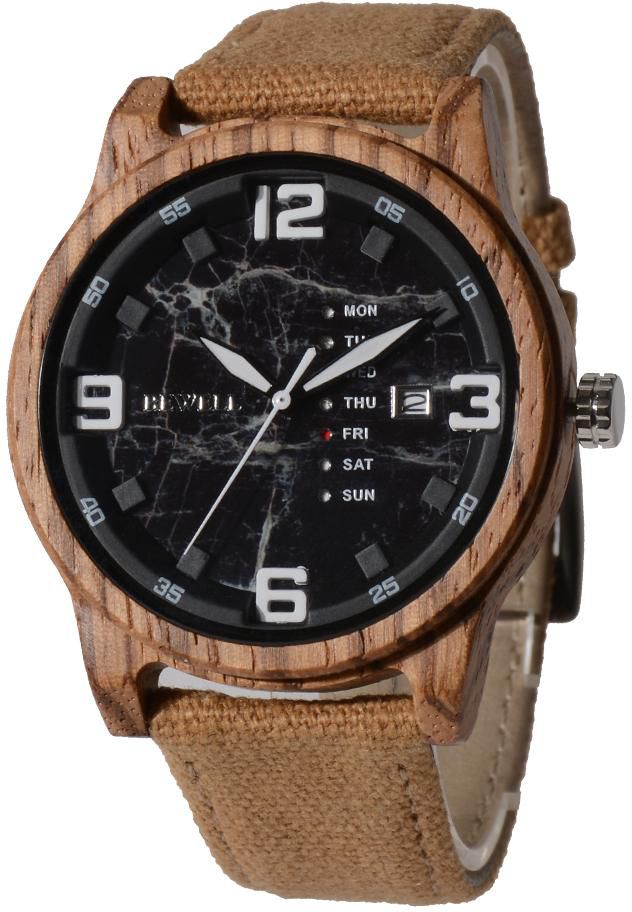 Bewell Wooden Watch Cw156a1 Movement + Free Wood Box (3 Colors)