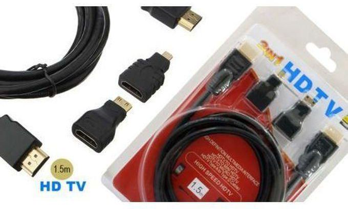 3in1 1.5m High Speed HDTV Cable