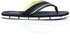 Activ Navy Blue & Lime Green One Thong Rubber Sole Slippers