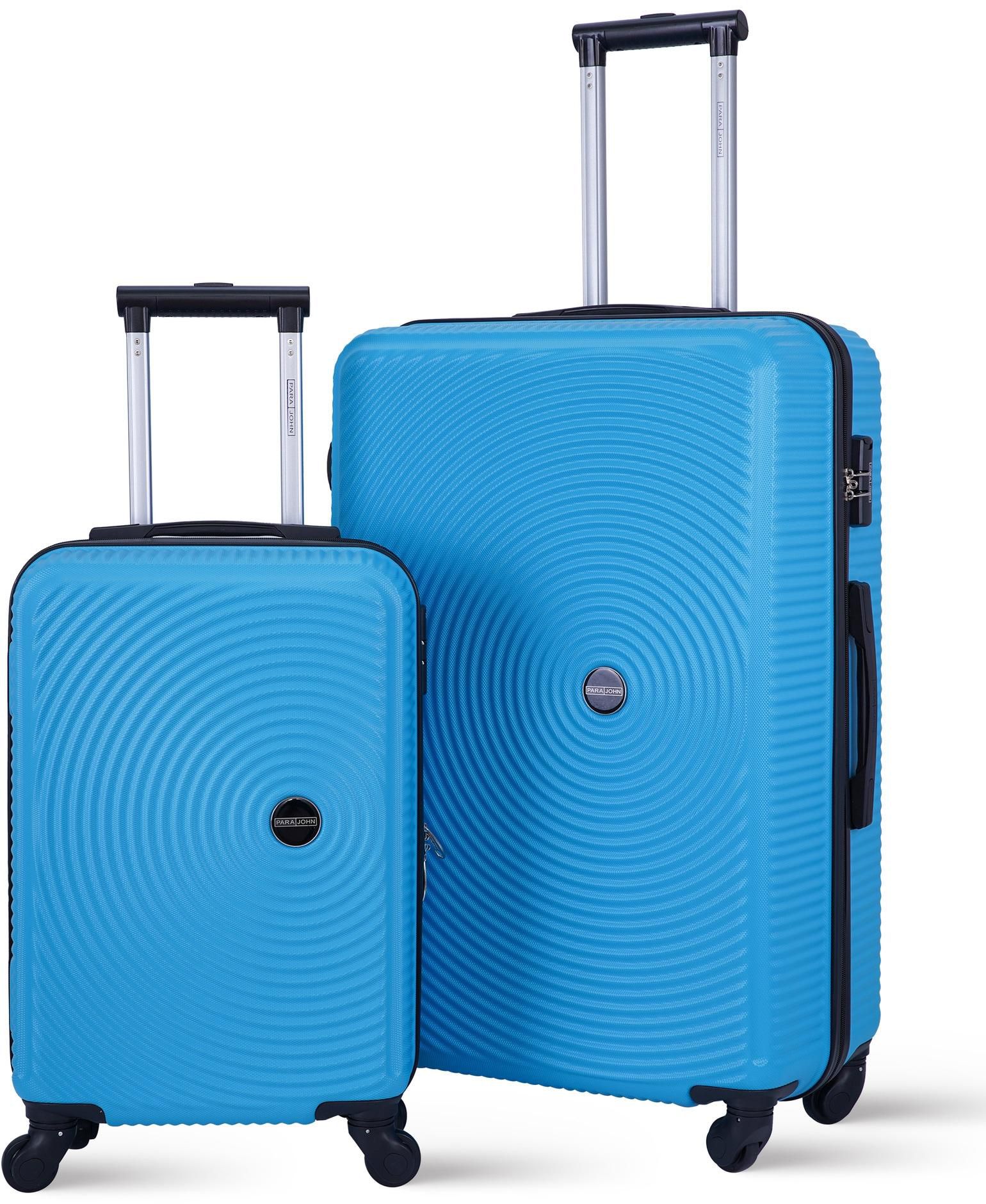 PARA JOHN2-Pieces Hardside Travel Trolley Luggage Set BLUE 20/28