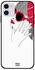 غطاء حماية واق لهاتف أبل آيفون 11 فتاة ترتدي نظارة باللون الأحمر والأسود