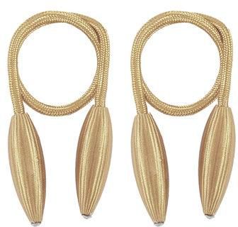 1-Pair Rope Strap Clip Magnetic Curtain Tiebacks Gold 18X5X13centimeter