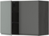 METOD Wall cabinet with shelves/2 doors, black, Voxtorp dark grey, 80x60 cm