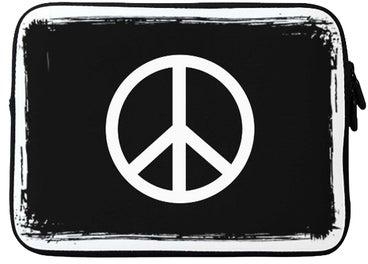Peace Sign Printed Sleeve For Apple MacBook 15 inch Black/White