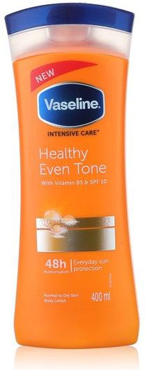 Vaseline intensive care healthy even tone body lotion with vitamin b3 and spf 10 - 400 ml