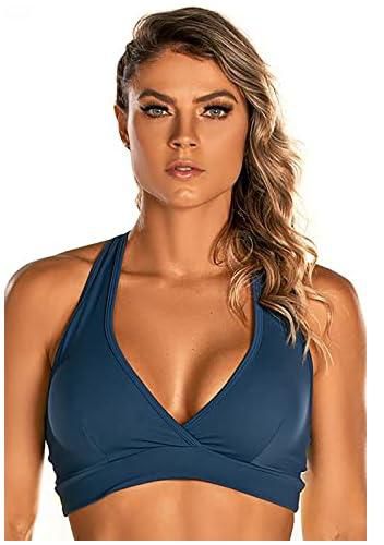 Layers DONNA CARIOCA High Impact Sports Bra for Women, High Support and Removable Pad Cropped Top for Fitness Workout. Yoga Pilates Running.