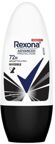 Rexona Women Advanced Protection 72H+ Clear Antiperspirant Roll On Invisible Dry Black & White 50ML