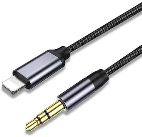REBENUO 3.5mm Aux Audio Cable , MFi Certified Aux Cord Compatible With iPhone iPad to Car / Home Stereo/Speaker with 3.5mm Headphones Jack Adapter (1M nylon braided)