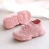 Elastic Kids Sneakers Knitting Toddler Sports Shoes Boys Girls Daddy Shoes Pink
