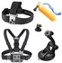 Generic ACCESSORIES KIT CHEST STRAP + FLOATING MOUNT + WRIST STRAP + CAR SUCTION CUP FOR GOPRO HERO 5 / 4 / 3 + 2 / 1 WIFI UNDERWATER CAMERA (BLACK)