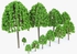 33-Piece Mini Plastic Green Trees Landscape Scenery Layout