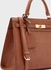Croc Texture Handbag Brown