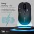 Promate 1600DPI Wireless Mouse, Ergonomic Symmetric 2.4Ghz Cordless Optical Mouse with Nano Receiver, Long Battery Life, Adjustable DPI and 6 Functional Buttons for Mac OS, Windows, Slider