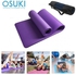 Osuki Yoga Mat 10mm Non Slip Sports Authentic Fitness with Carry Bag (Purple)