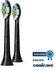 Philips Sonicare Genuine W DiamondClean Toothbrush Heads, 2 Brush Heads, Black, HX6062/95