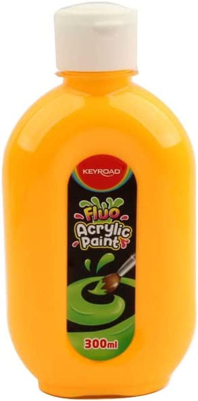 Keyroad Phosphorescent Orange Color Acrylic Bottle 300 Ml