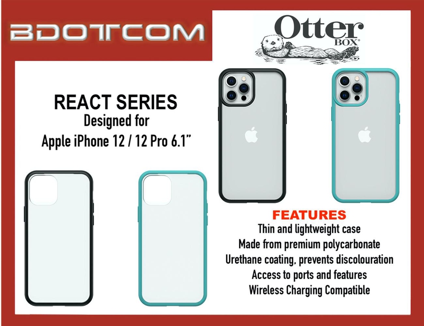 Original Otterbox React Series Protective Cover Case for Apple iPhone 12 / 12 Pro 6.1"