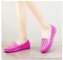 Rhinestones Hole Design Flat Shoes - Pink