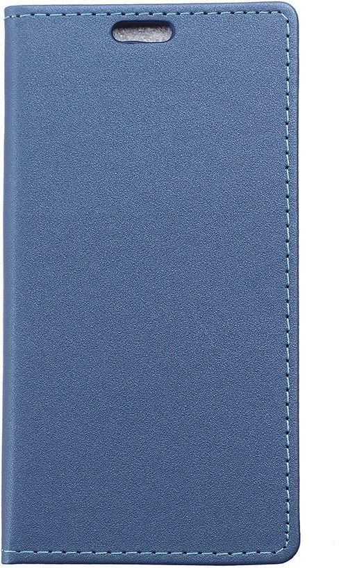 Sand-like Texture Leather Case for Huawei Ascend P8 with Stand - Dark Blue
