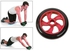 Ab Wheel Roller With Knee Mat - Red