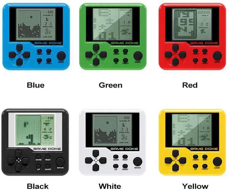 Multicolor Retro Game Console Children Tetris Handheld Game Console Puzzle Electronic Toys Mini Game