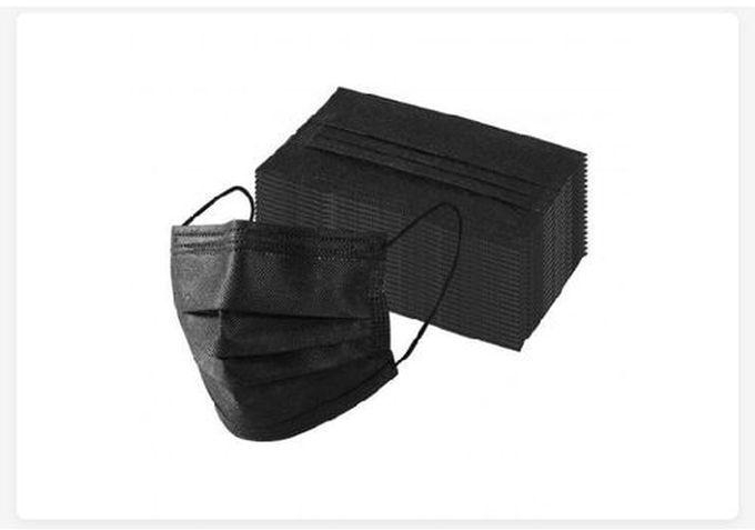 50 PC's Disposable Black Face Mask - Protect Nose And Mouth