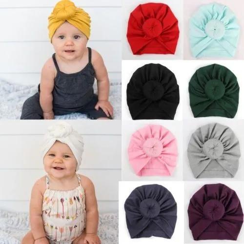 Fashion Cute Baby Girl Headwraps Knot Turban Hats