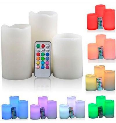 Luma 12 Color Changing Candles Real Wax Flameless with Remote Control Timer