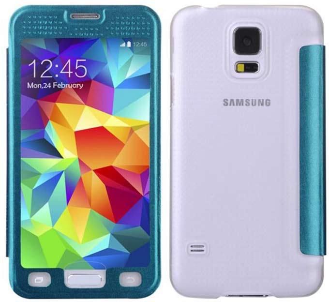 Baseus Baseus Starry Series Big View Window Leather Case for Samsung Galaxy S5 G900 - Blue
