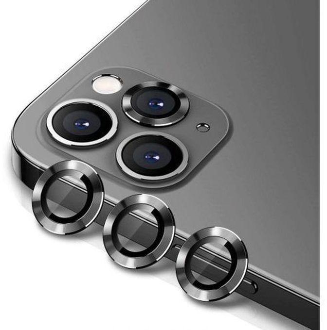 واقي عدسة الكاميرا لجهاز iPhone 12 Pro Max 6.7 بوصة) - 0 - من سبائك الألومنيوم والزجاج المقوى باللون الاسود