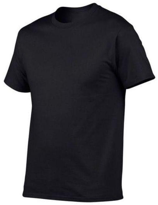 Fashion Black Round Neck Cotton T-Shirt