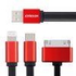 JoyRoom 3in1 30Pin/8Pin Lightning Micro USB Cable Red For iPhone, Samsung, Sony, HTC, LG, Nokia, BlackBerry