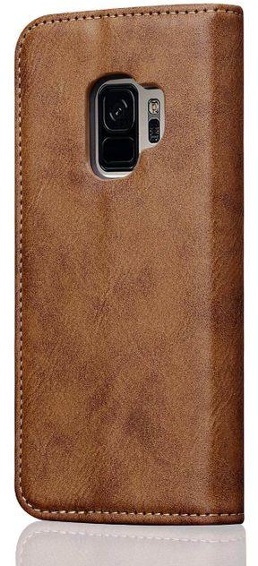 Flip Bracket Card Slot PU Leather Protective Case For Samsung Galaxy S9 Brown (brown)
