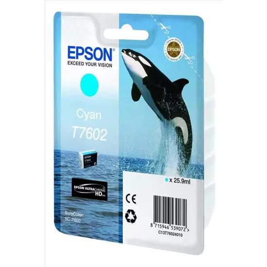 Epson T7602 Ink Cartridge Cyan | Gear-up.me