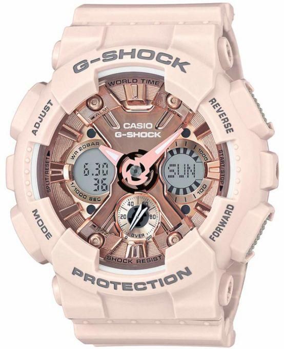 G-Shock GMA-S120MF-4ADR Resin Band Analog-Digital Watch for Women - Rose