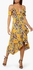 Mustard Yellow Printed Wrap Dress