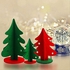 Universal Mini Xmas Tree Non-woven Three-dimensional Christmas Tree Desktop Decorations Red Tree 30cm