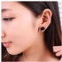 Eissely 1Pair Black Smile Cat High-Grade Fine Diamond Stud Earrings