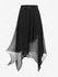 Plus Size Asymmetric Chiffon Pull On Midi Skirt - 3x | Us 22-24